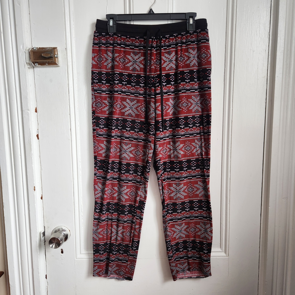 Christmas Winter Women's Pajama Pants with Pockets Red Size Medium